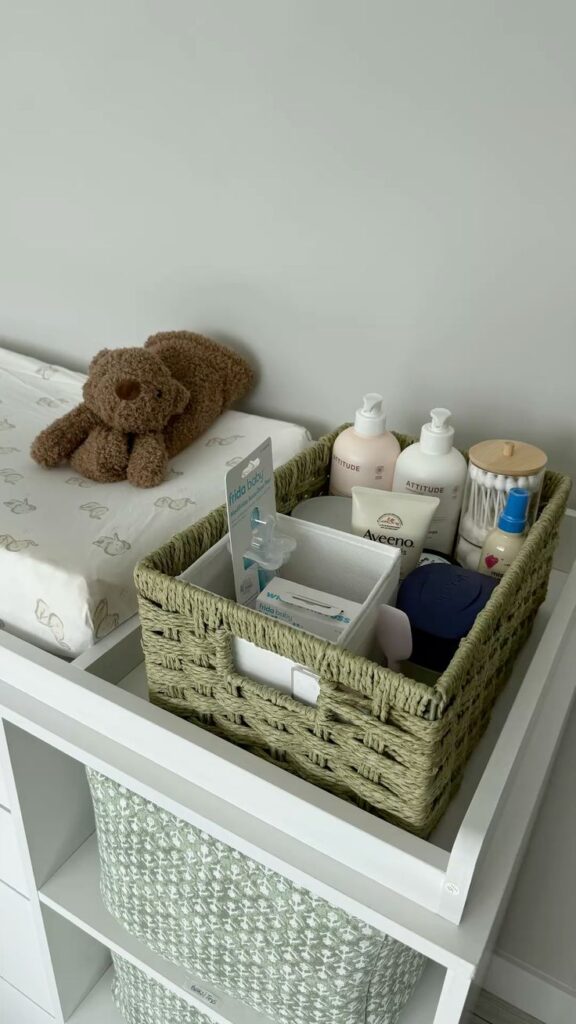 Nursery closet organization