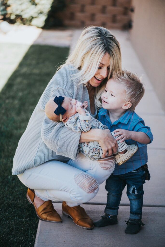 Helping older children adjust naturally to life with a new sibling over time.