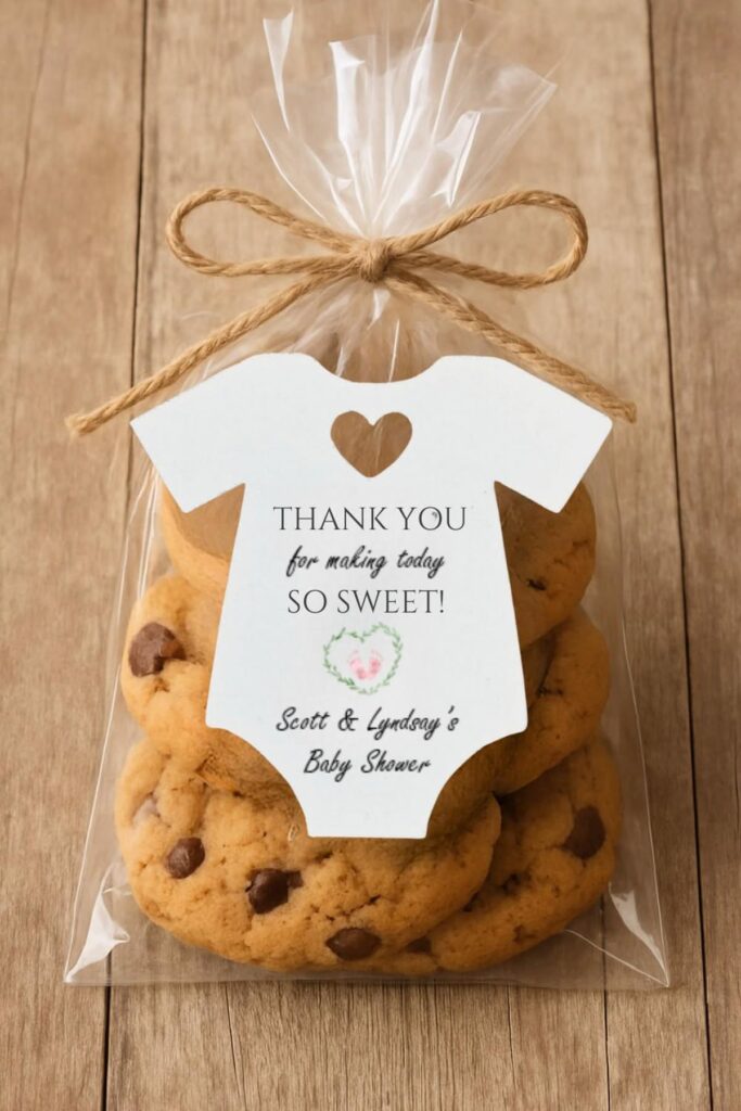 Baby shower favors for guests.