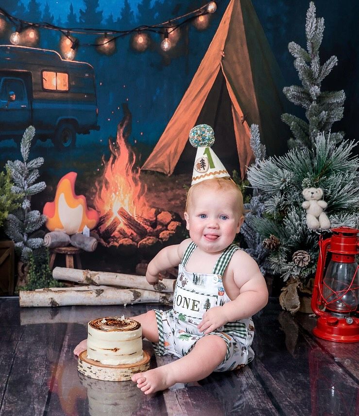 baby cake smash setup
