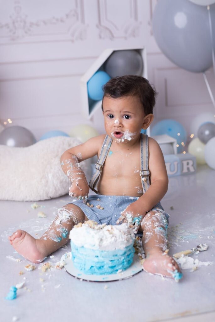  baby cake smash setup